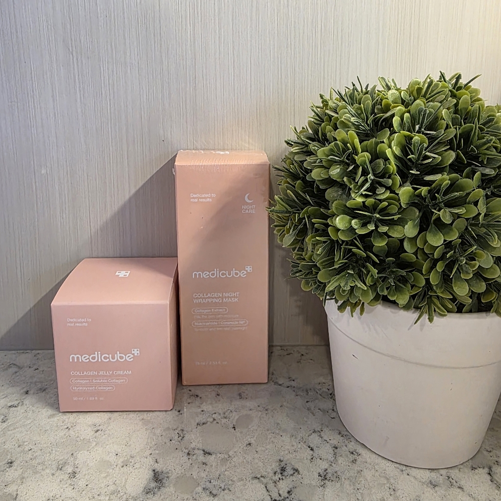 Medicube Korean Collagen Night Wrapping Mask and the Collagen Jelly Cream